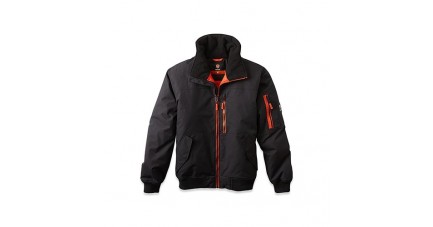 Blouson homme noir col ouvert