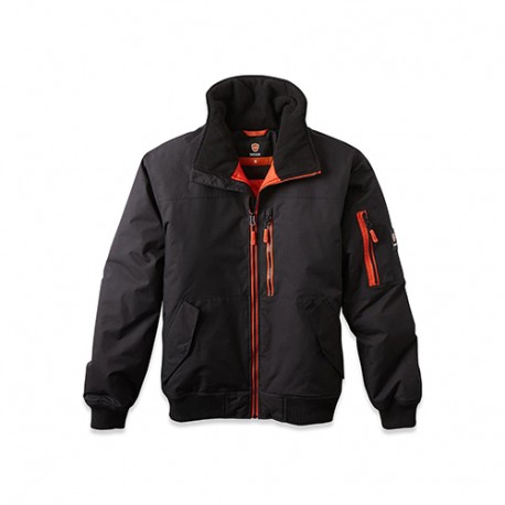 Blouson homme noir col ouvert