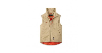 Gilet sans manche ORTHEZ sable - col ouvert