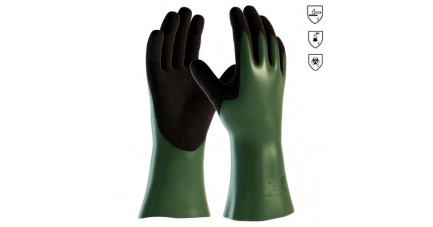 Gants de travail Nitril Aqua nylon bleu/noir taille 8 - HORNBACH Luxembourg