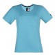 T-shirt romane turquoise - face