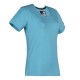 T-shirt romane turquoise - biais