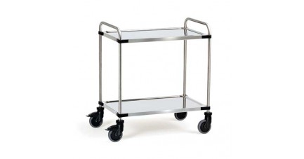 Chariot inox 2 plateaux