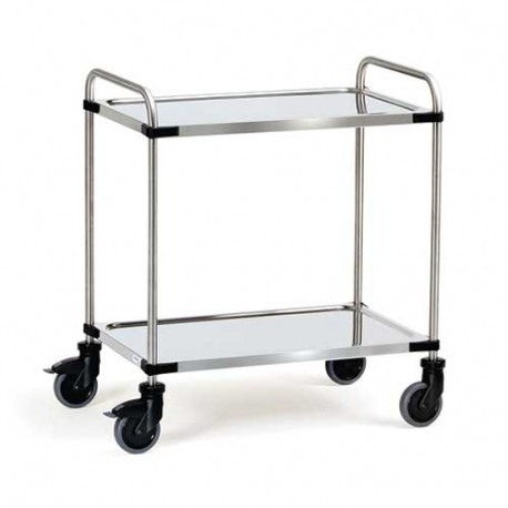 Chariot inox 2 plateaux