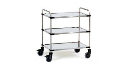 Chariot inox 3 plateaux