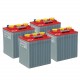 Pack 4 batteries 6V 270Ah - Plomb + Chargeur