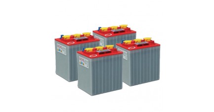 Pack 4 batteries 6V 270Ah - Plomb + Chargeur