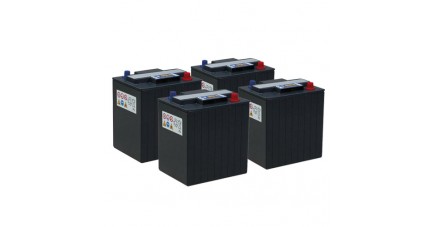 Pack 4 batteries 6V 240 Ah - Gel + Chargeur