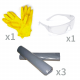 Kit anti pollution chimique 150 L - gants et lunettes de protection