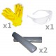 Kit anti pollution chimique 20 L - gants et lunettes de protection