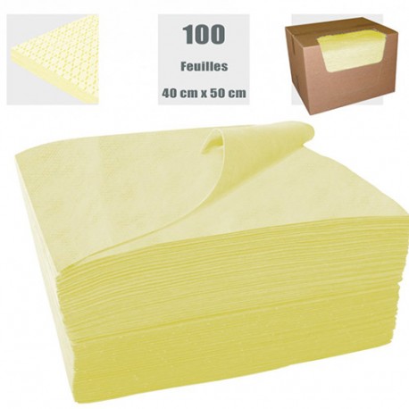 Feuilles absorbantes Chimiques avec voile anti-peluches