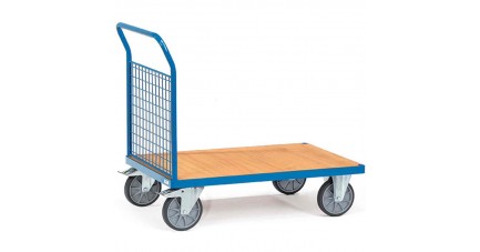 Chariot roulant de manutention en acier et plateau en bois Fetra 400kg