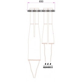 Support mural de waders et cuissardes inox AQUAVIDIS