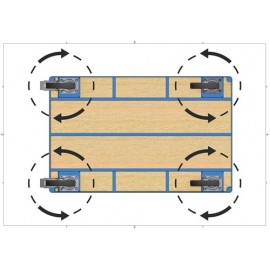 Option 4 roues pivotantes pour chariots FETRA