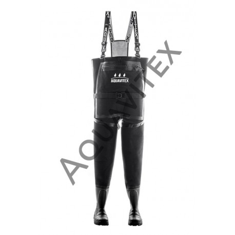 Waders néoprène anti coupure avec bottes sécurité S5