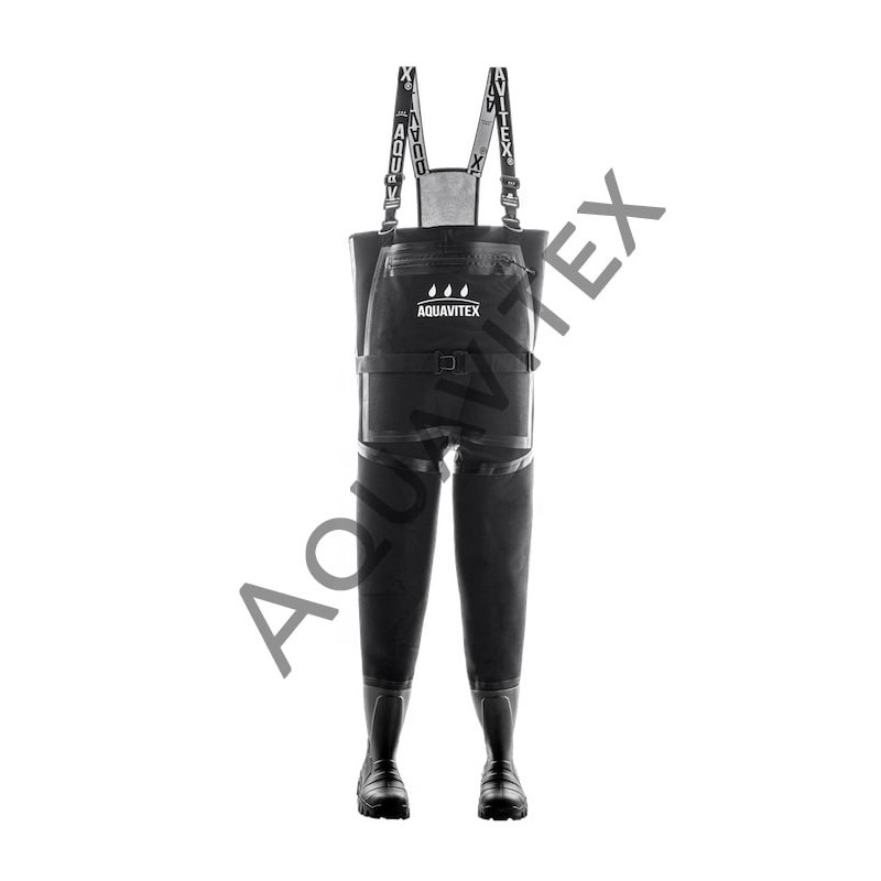 Waders néoprène anti coupure avec bottes sécurité S5