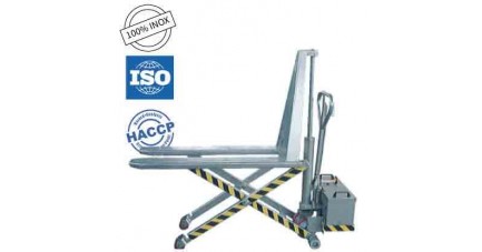 Transpalette manuel inox ciseaux TMS-80E