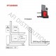 Trans-gerbeur électrique à levée additionnelle PT20I800 - Dimensions