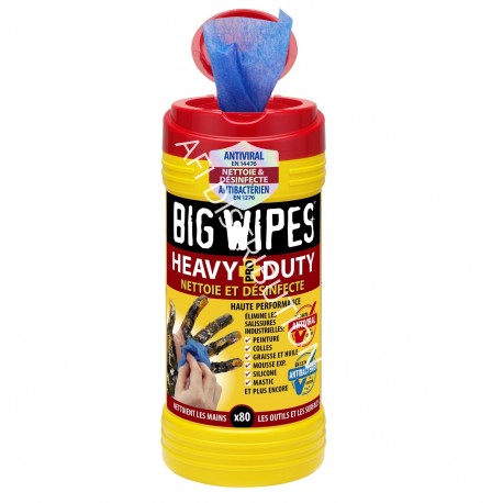 Lingettes antibactériennes et virucides Big Wipes