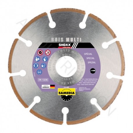 Disque diamant SHOX bois multi pour la découpe du bois