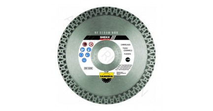 Disque diamant 230 mm sur flasque M122 , MIXTE , Spécial Béton + GRANIT +  Fonte , SAMEDIA SHOXX SRX13 420081