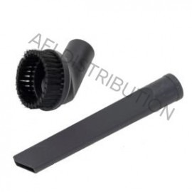 Suceur plat et brosse ronde pour aspirateur
