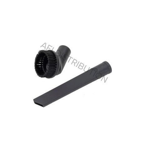 Suceur plat et brosse ronde pour aspirateur